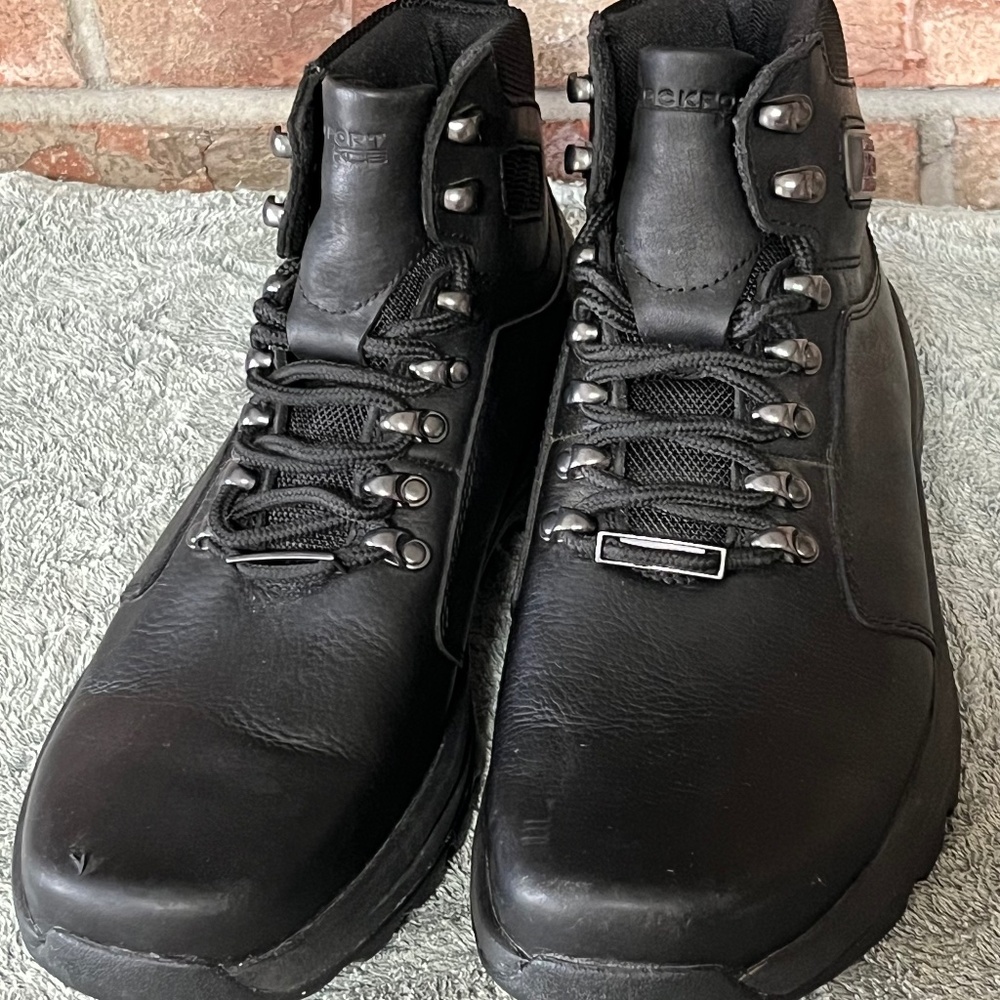 Rockport XCS Waterproof Leather Hiking Boots Black Men’s 8.5 Style K70652 NWOT